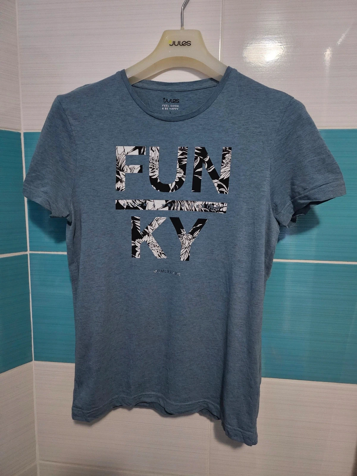 Tee shirt chiné Jules fun KY bleu